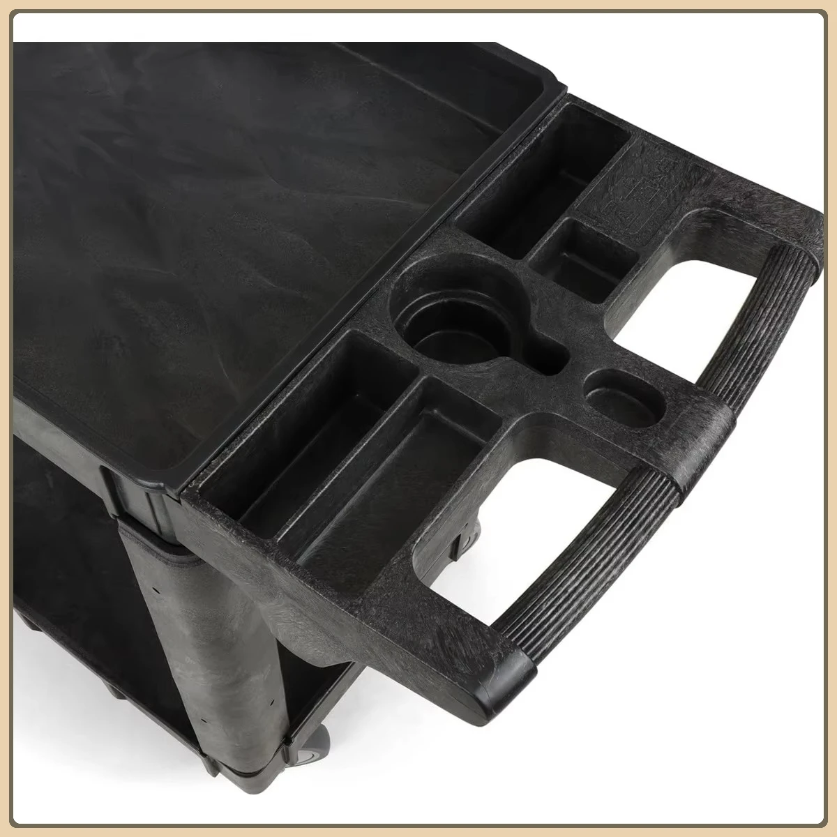 Heavy-Duty Rolling Tool Cart, 700LBS Capacity with Deep Shelves & Ergonomic Handle for Garage, Warehouse.