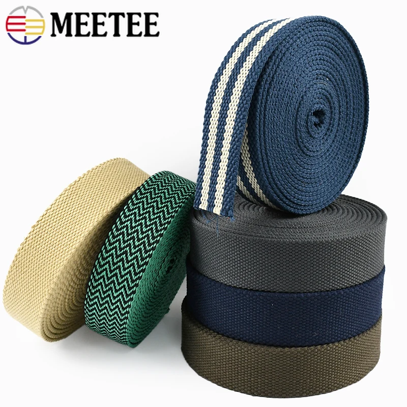

2-10M 38mm Cotton Webbing Straps Belt Sling Lace for DIY Sewing Backpack Strap-on Decorative Braid Bag Strap Crafting Supplies