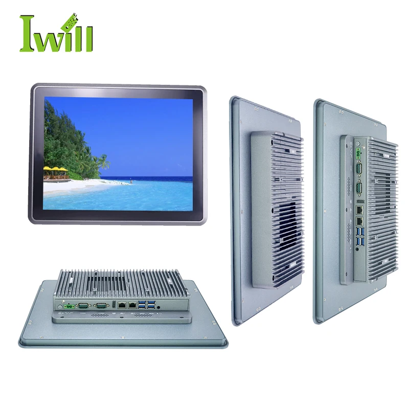 OEM Factory All in One Computer 15 Inch 10th I5 Resistive Industrial Touch Screen Computers with  Ip65 Grade Waterproof