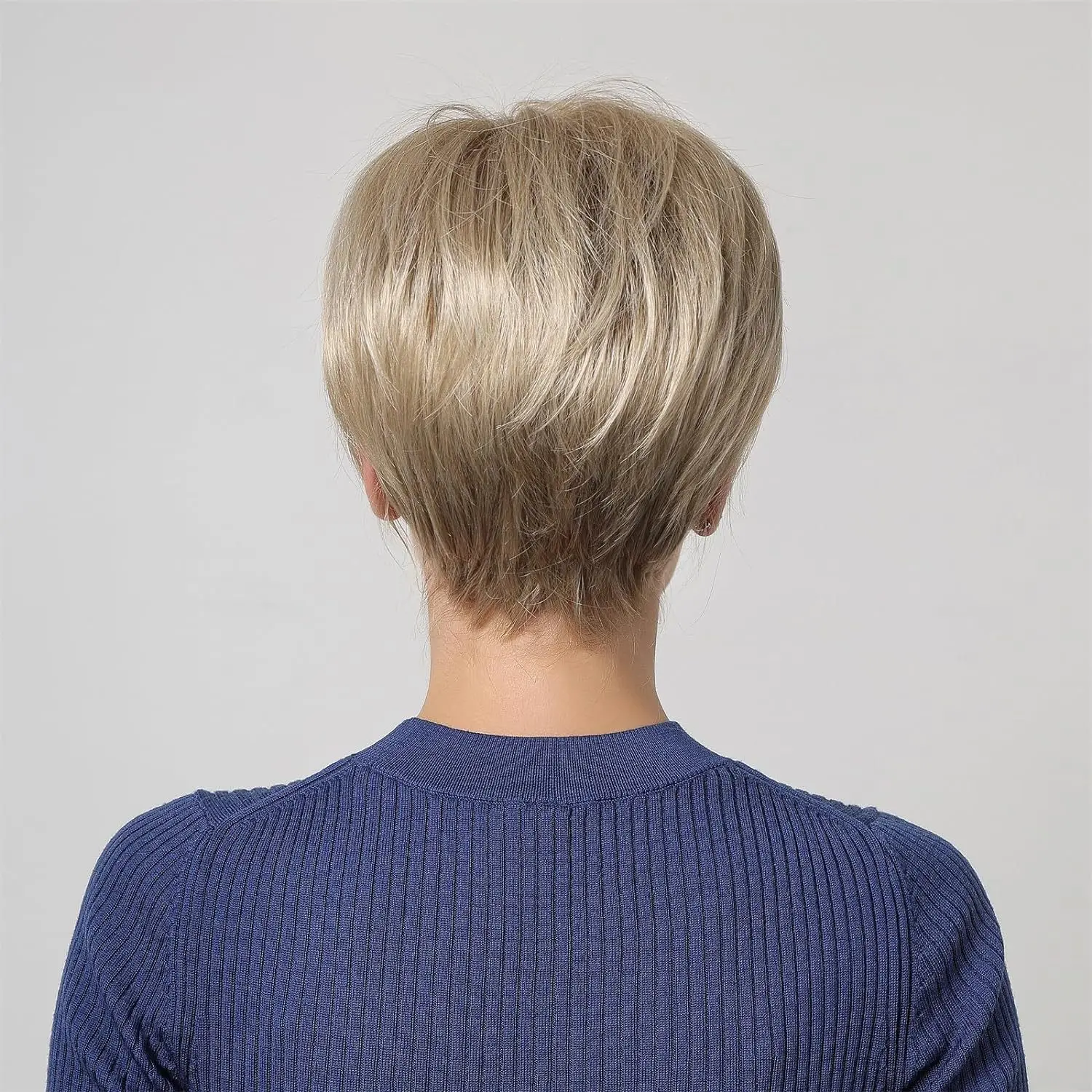 المرأة الأوروبية والأمريكية قزم شعر مستعار الانفجارات شعر مستعار أشقر مخصص ارتداء اليومي شعر مستعار قطع عابث