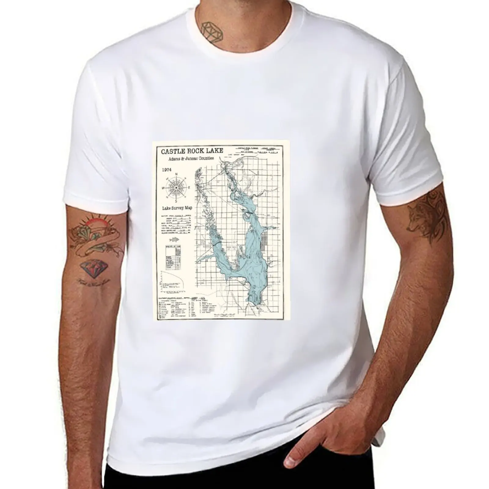 

T-Shirt percent t Lake for cotton cotton 100 shirts Adams WI shirt Castle man man shirts mens County graphic t t for Rock
