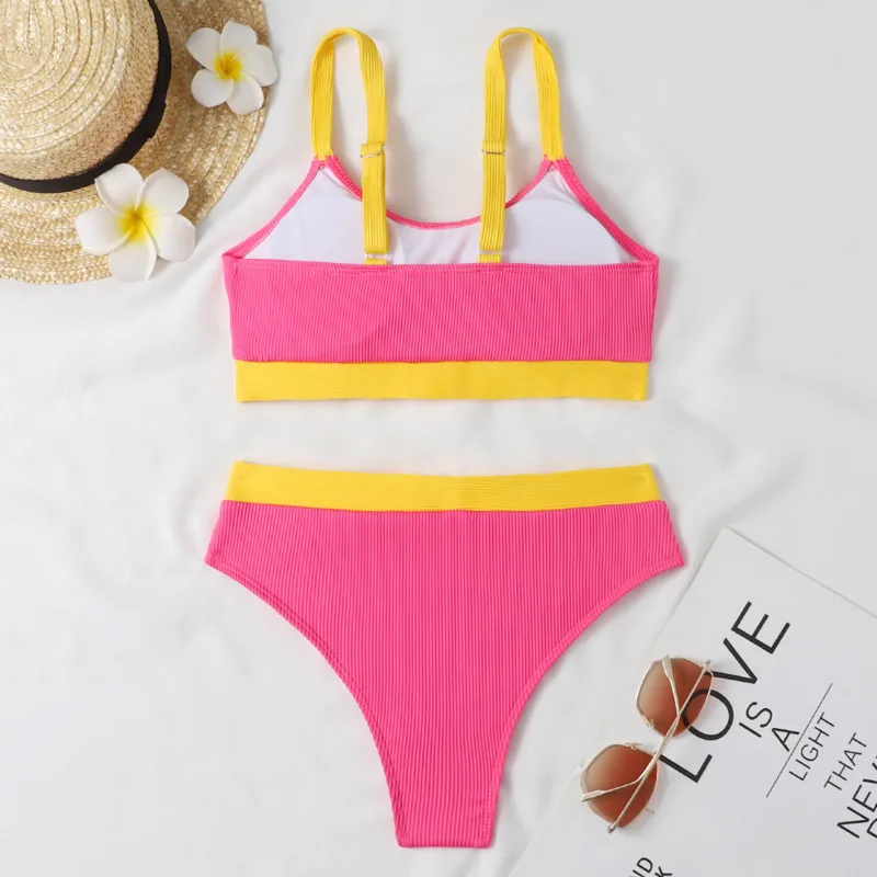 Lato Sexy Bikini z Push Up kobiety stroje kąpielowe damski strój kąpielowy Bikini zestaw pływanie strój kąpielowy na plaży nosić basen lato