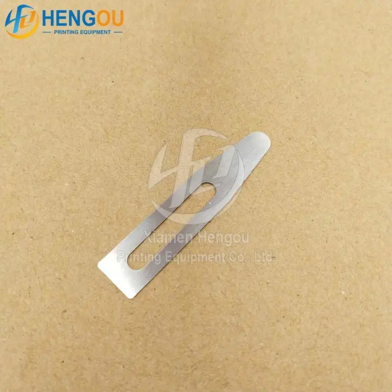 Feuille d'acier en papier séparée, pièces de machine, Komori Roland, etc., 65.0x14.0x0.3mm