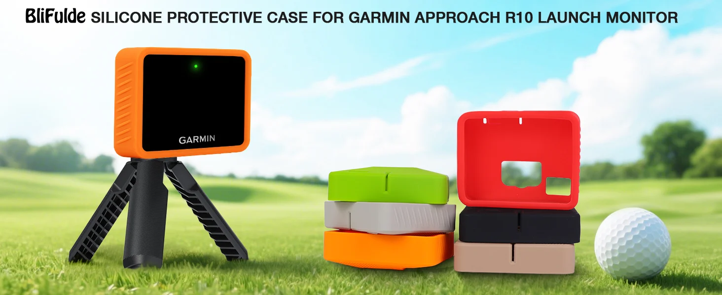 Weiche Silikonhülle für Garmin Approach R10 Golf Launch Monitor, stoßfeste Schutzhülle mit Displayschutzfolie, Zubehör – Detail 1