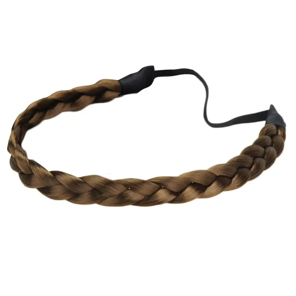 

Synthetic Headband Fishtail Braids Hair With Adjustable Belt Plaited Hairband Bohemian Style Hairpieces Fishbone Braids Hairband