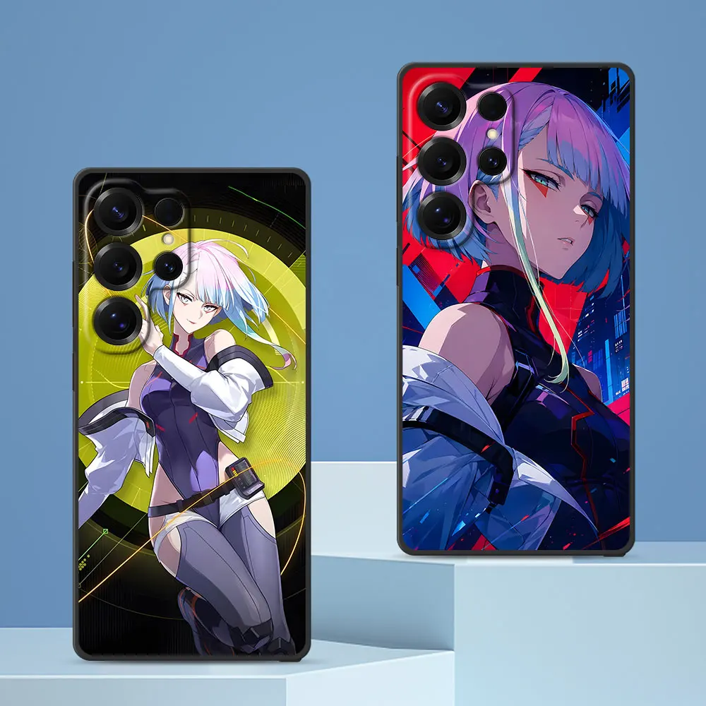 Case For Samsung Galaxy S26 S24 S22 S23 S25 S20 FE S9 S10 S21 Ultra S8 Plus TPU Black Phone Cover Wuthering Waves Lucy Kushinada
