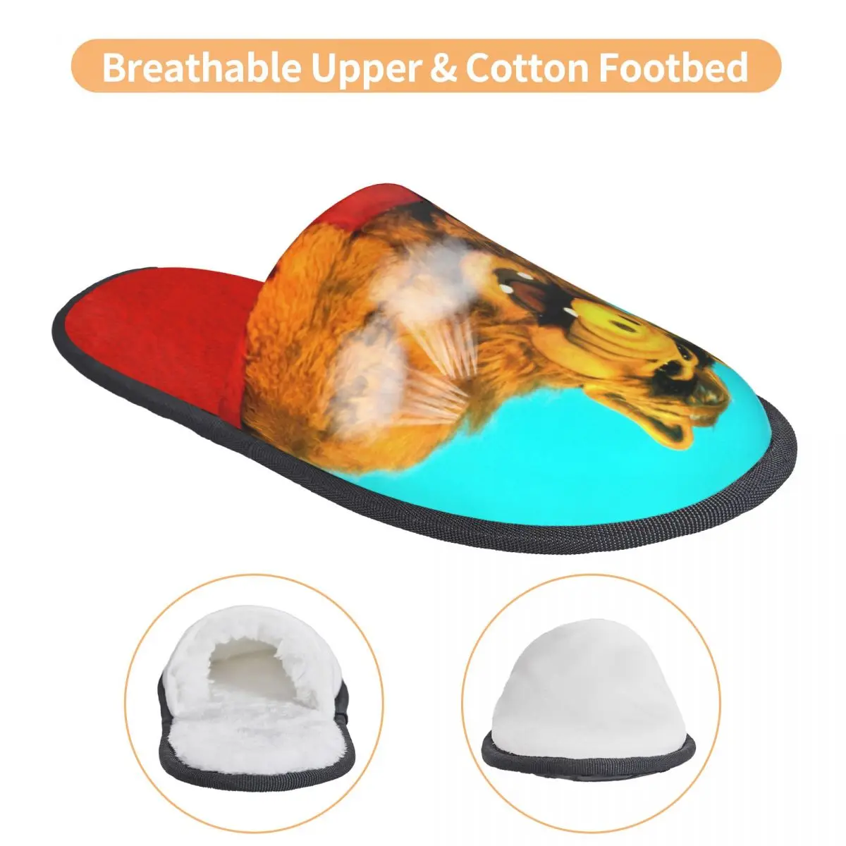 مخصص مضحك ألف شبشب منزل النساء مريح رغوة الذاكرة الغريبة شكل الحياة الخيال العلمي برنامج تلفزيوني الانزلاق على سبا النعال الأحذية #3