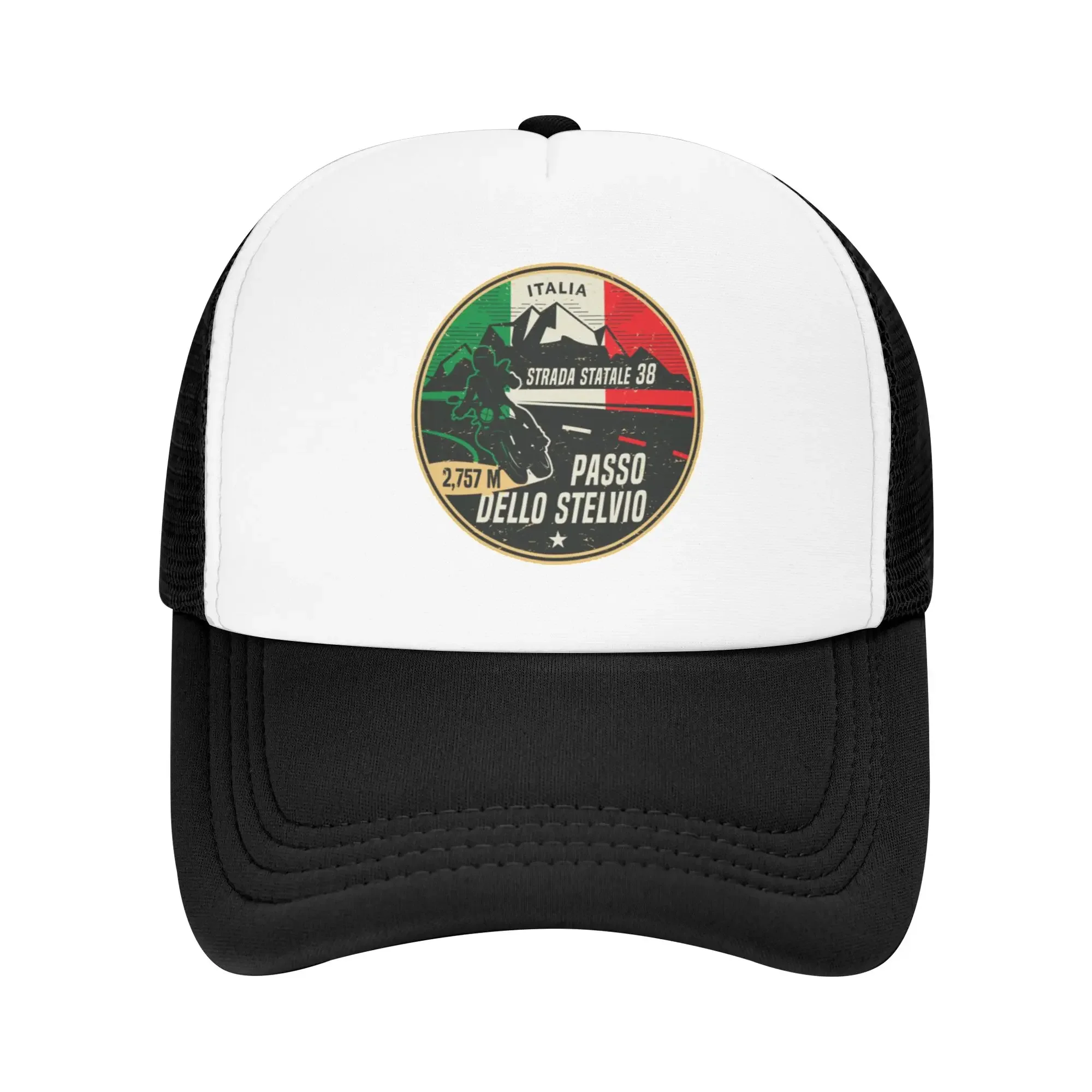 Stelvio Pass Italy Mountain Pool Party Mesh Baseball Caps Men Adult Male Beach Sunscreen Hat Hip Hop Trucker Cap