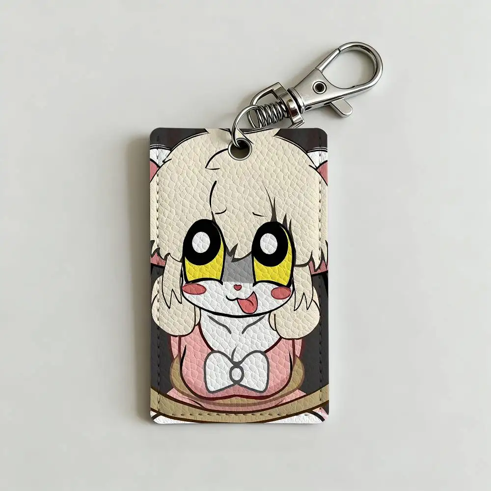 T-Terrible M-Mouse L-Lorna Card Case Leather Card Holder Keychain Key Ring Door Access Tags ID Card Case Keychain