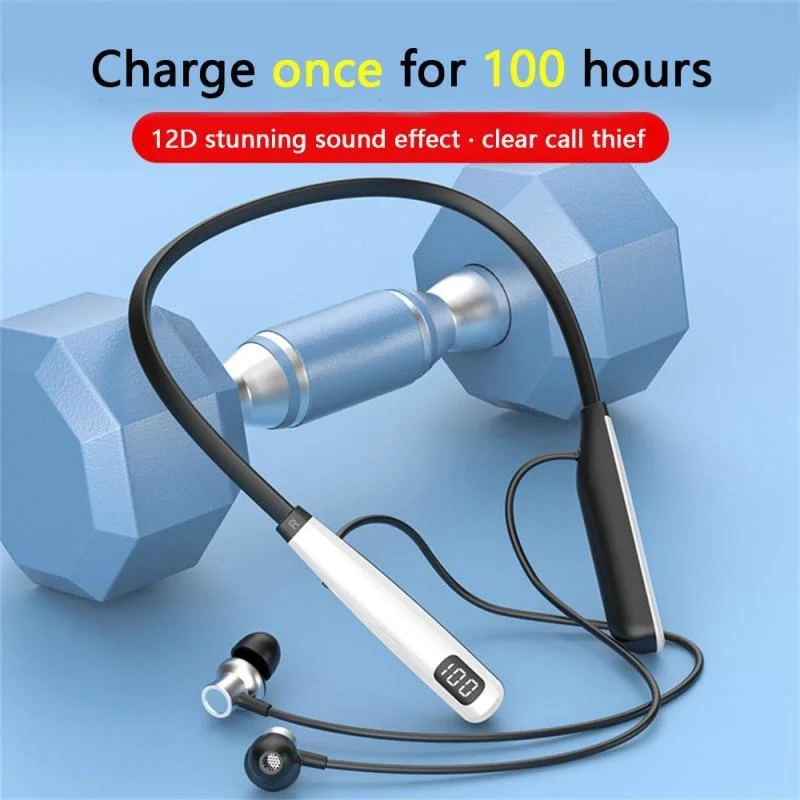 New Y10 Bluetooth Earphones Wireless Headphones Neck Hanging Movement Ultra Long Standby Life Noise Reduction 9D Surround Sound