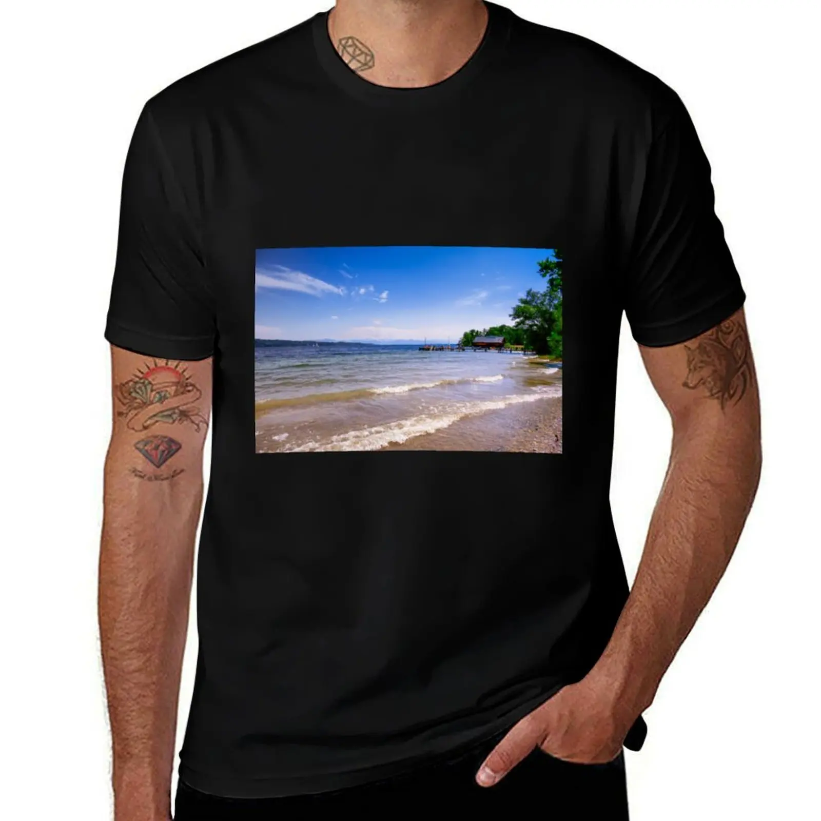 

Summer On Lake Starnberg T-Shirt designer shirts funny meme t-shirts affliction shirts heavy weight t shirts for men