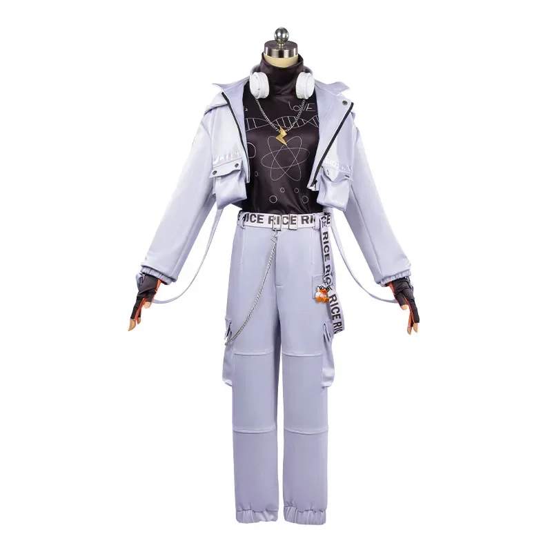 

RT01 Game Identity Ⅴ Cosplay Luca Balsa Costume Yellow Duck Uniform Coat Headset Wig Halloween Party Anime Prisoner Role Pla&Gf1