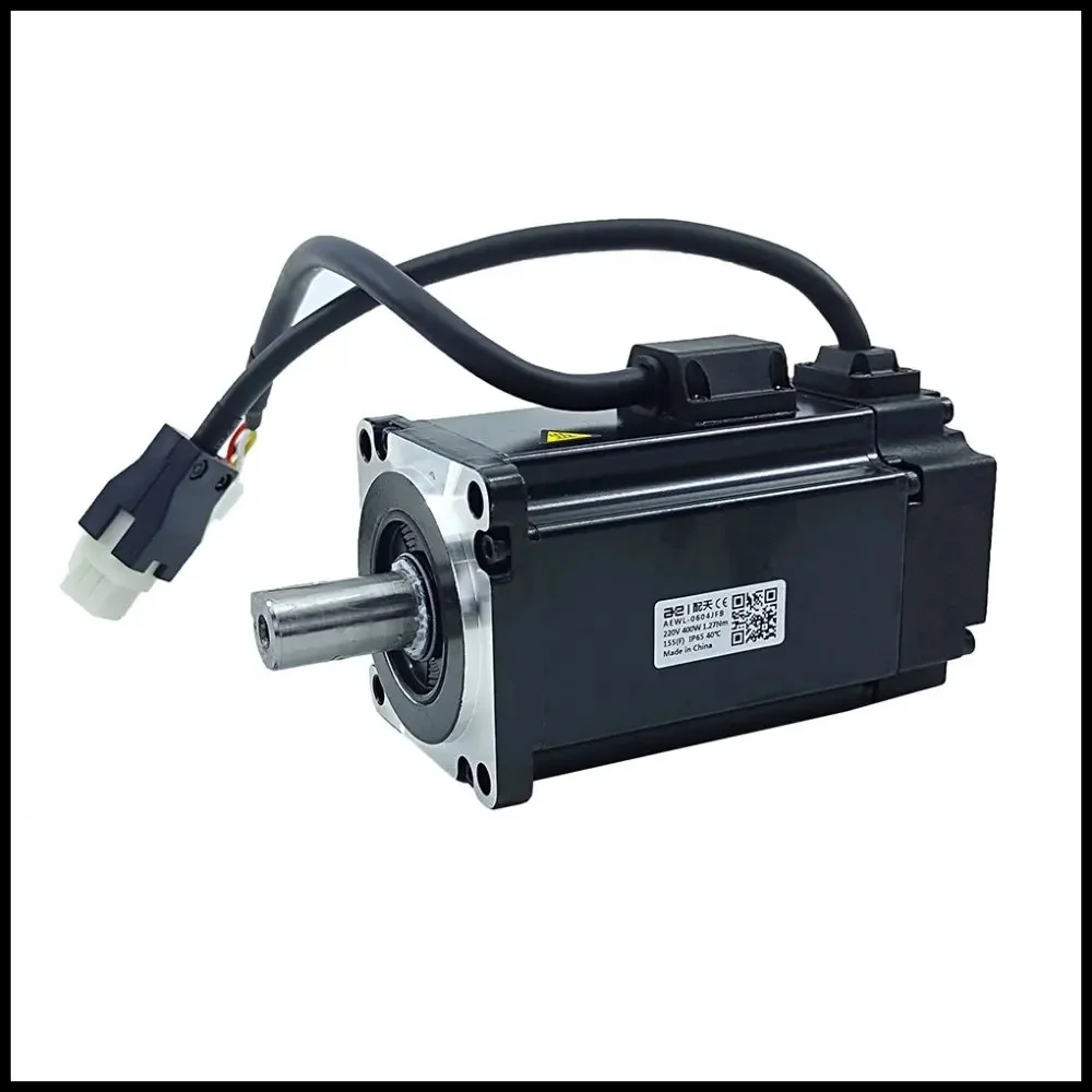 AC 220V 400W 0.4kwServo Motor+Driver Kit 1.27NM AC Motor S2P-2R8AI+AEQL-0604JFA/B Brake Kit Single-turn Magnet/Multi-turn Magnet