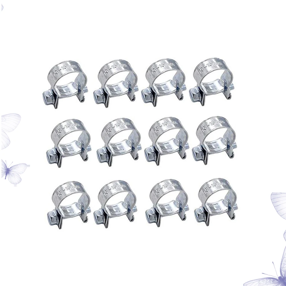 

12Pcs 13-15CM Stainless Steel Adjustable Worm Gear Hose Clamp Fuel Line Clamp for Plumbing Automotive and Mechanical Application