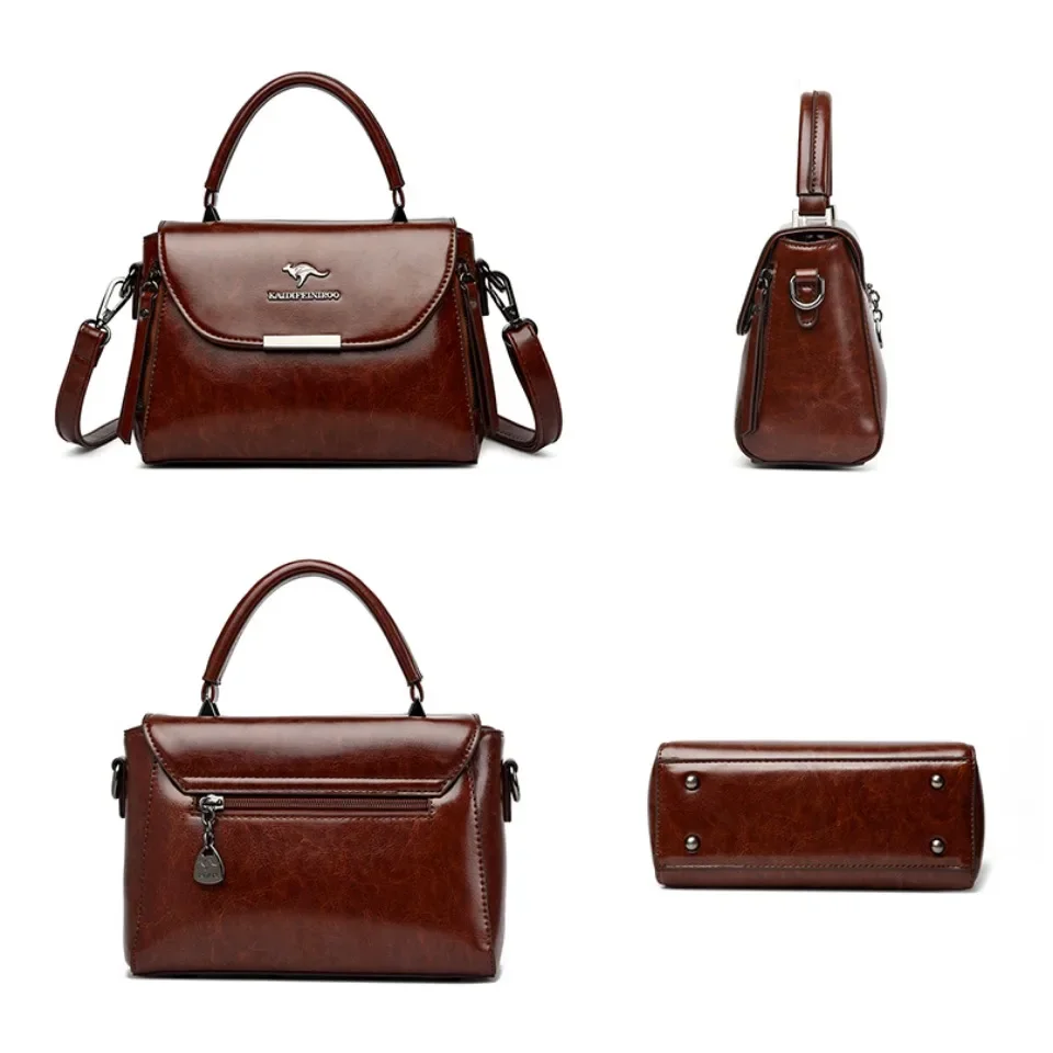 Luksusowe torebki damskie moda damska torba na ramię Crossbody wysokiej jakości skórzane torby dojazdowe z górnym uchwytem Casual Messenger Sac — zdjęcie 6