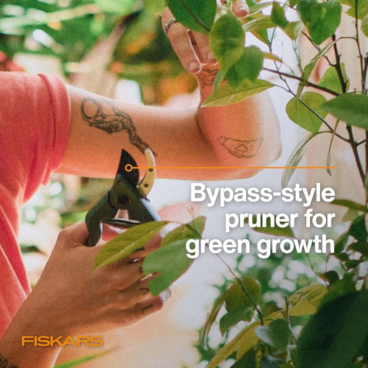 Podadora de plantas Fiskars Sculptor con diseño de derivación de precisión, mango ergonómico, revestimiento de hoja de baja fricción, cuidado de plantas de interior