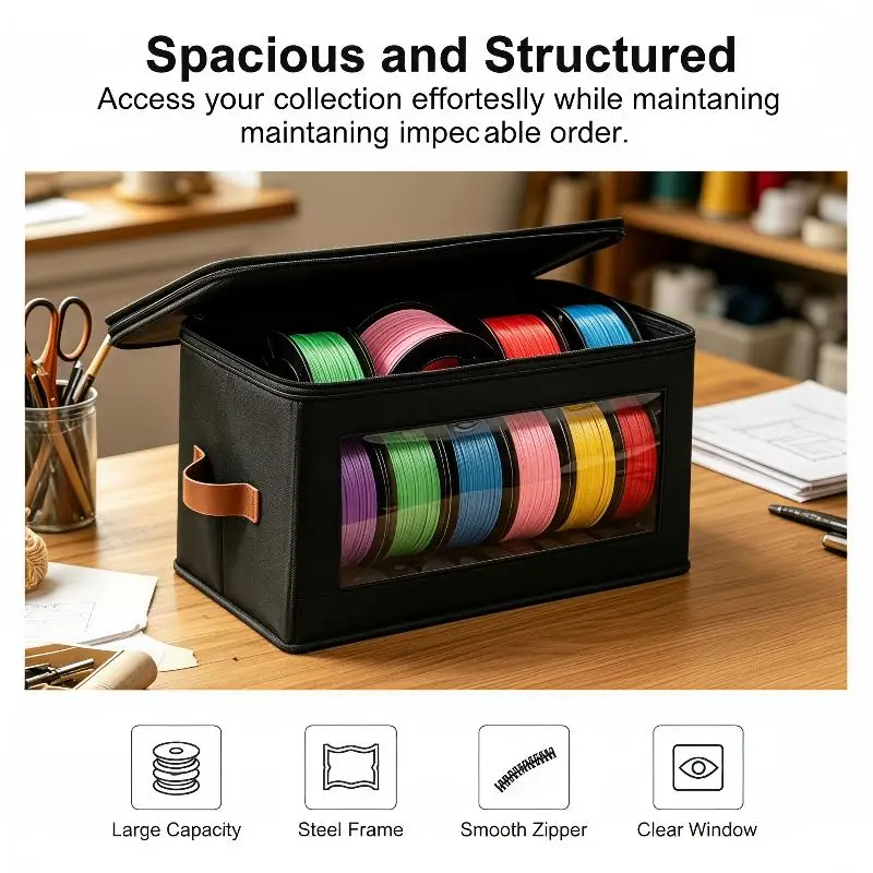 

3PCS Filament Storage Bag 3D Printer Filament Storage Containers 3D Printing Accessories Holder Rack For Home Office Workshop