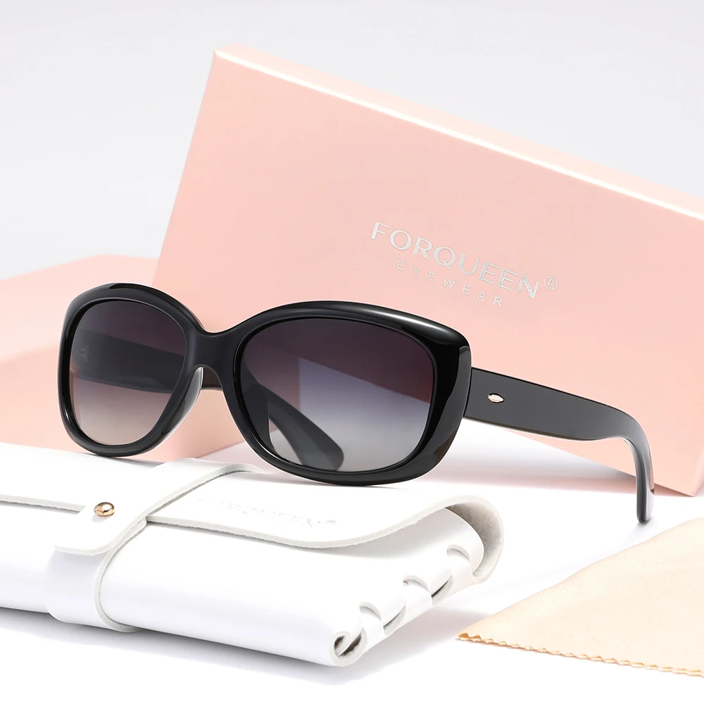 forqueen-トレンディなヴィンテージフルフレームサングラス女性のためのクラシックレトロドライビンググラス偏光-uv400-トレンディなカジュアル眼鏡