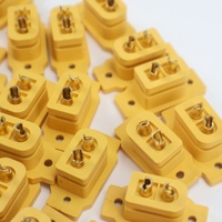 5/10/15pcs  XT60E-F Battery Connector Adapters; High Current Gold/Brass Plated Nickel Power Connectors for Remote Control Models
