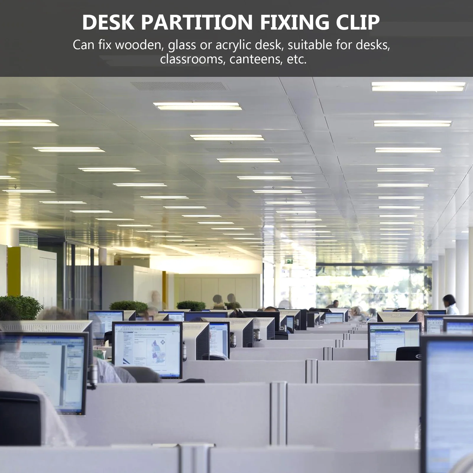 

4 pcs Aluminium Alloy Desk Screen Clamp For Office Divider Holder Table Partition Support Bracket Clip Hardware Mount Connector