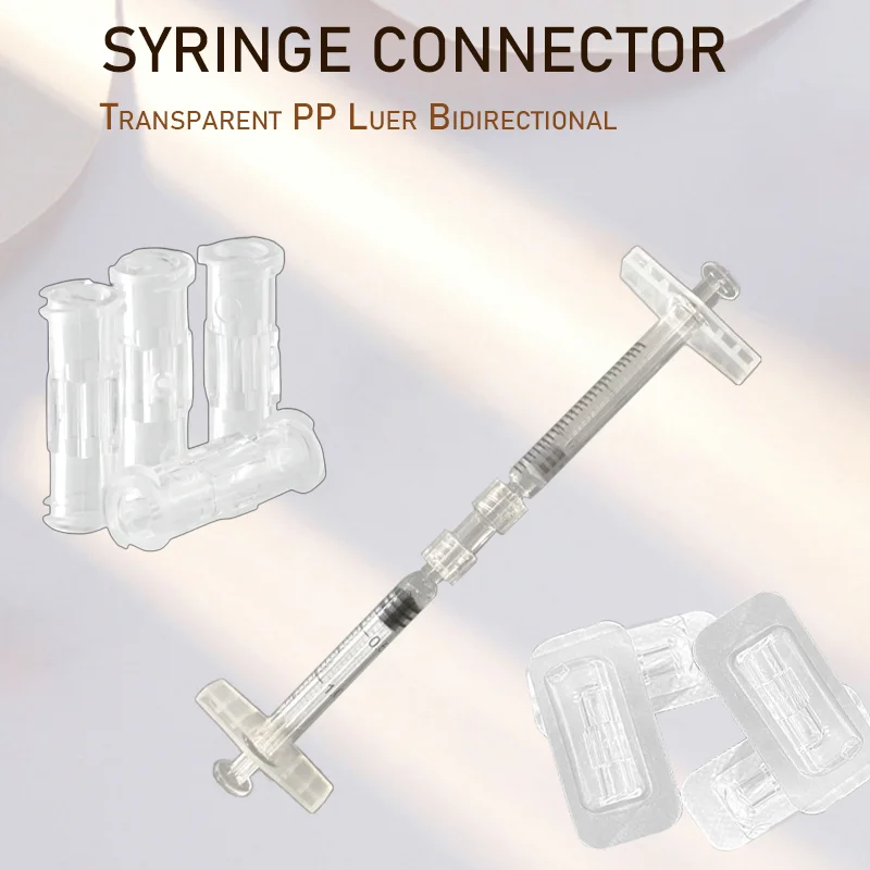 

Medical Sterile Luer Lock Connector to Syringe Female to Female Adapter 10-100Pcs Double Thread Joints