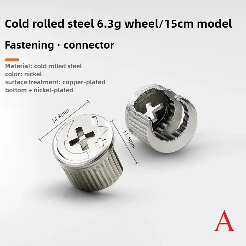 10PCS Eccentric Wheel Three One Connector Nut Furniture Drawer Lock Screw Fastener Assembly Fittings Wardrobe 12/15mm