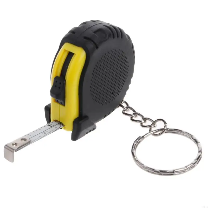 C90A Retractable Ruler Tape Measure for Key Chain Mini Pocket Size Metric 1m