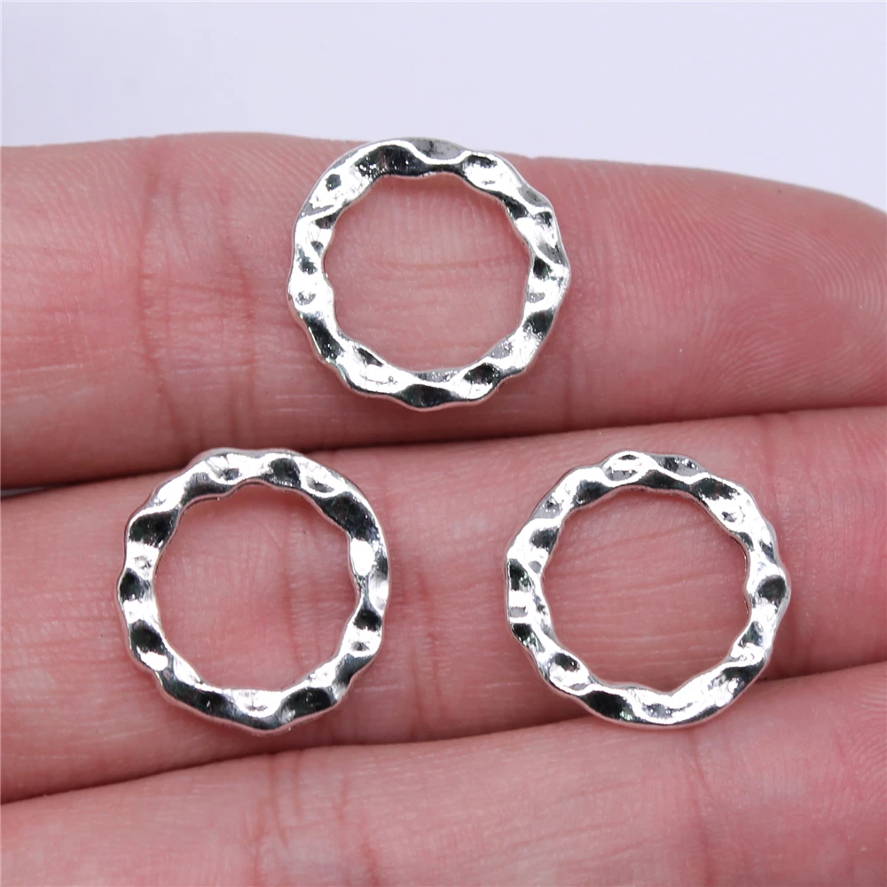 WYSIWYG 10pcs 17x17mm 4 Colors Charms Connector Jewelry Findings DIY Accessories Trendy Circle Pendant 