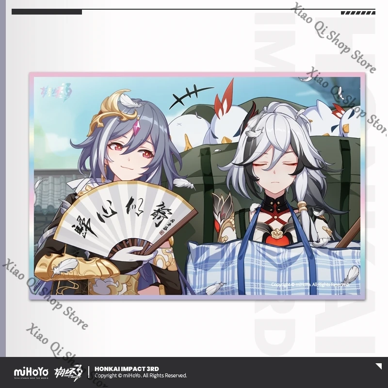Honkai Impact 3rd CG Series Elysia Mobius Pardofelis PET ورق ملون هدية إصدار جامعي أصلي رسمي
