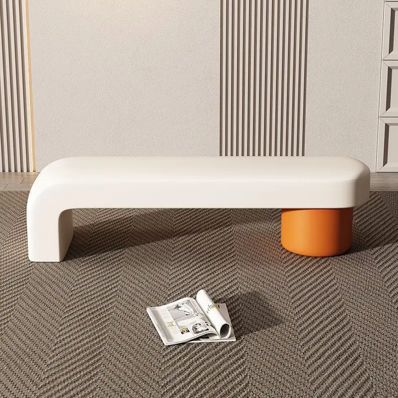 

Shoe changing stool for home use, integrated foot pedal at the entrance, bedside feeling for sitting, living room sofa stool