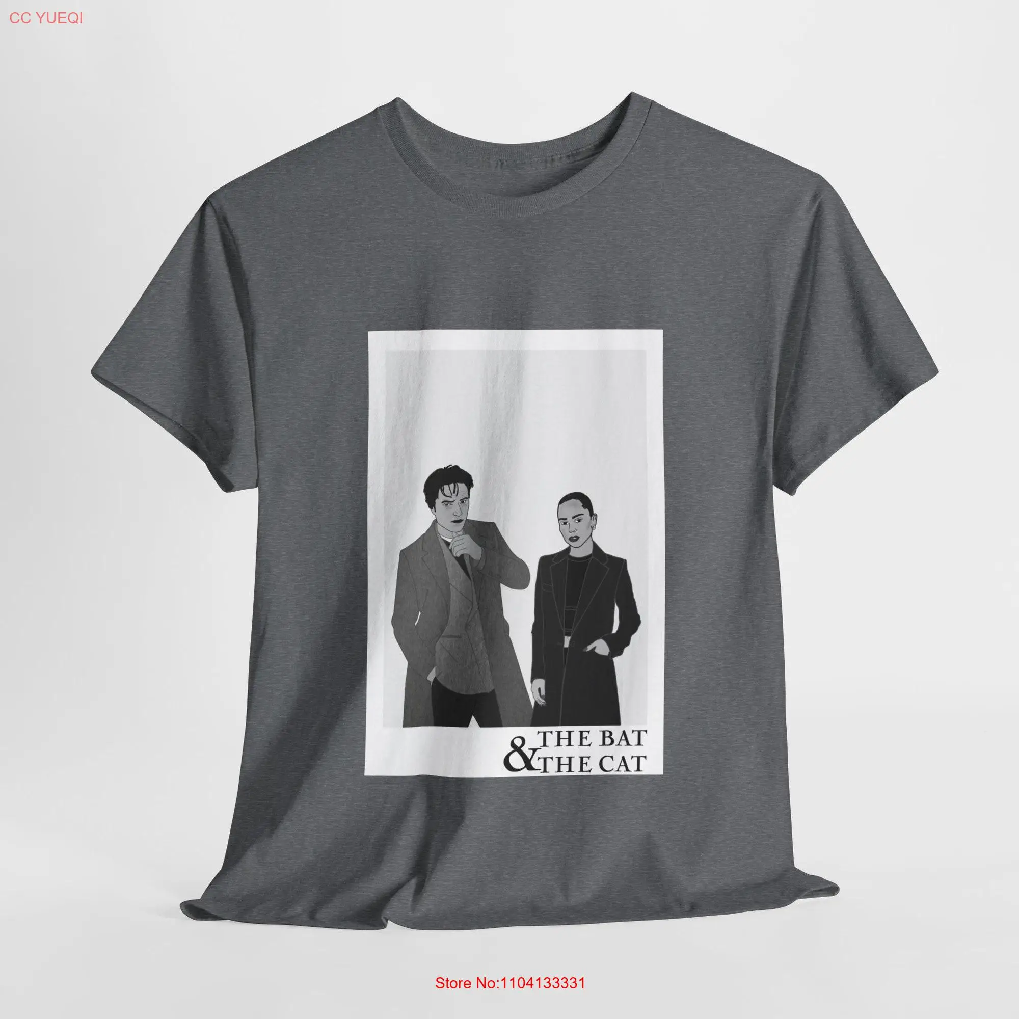 الخفافيش والقط تي شيرت قطني ثقيل ، روبرت باتنسون ، البروج كارافيتز ، أكمام طويلة أو قصيرة #1