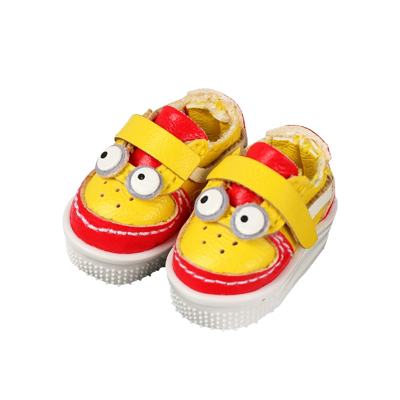 1 Pair of OB11 Doll Baby Shoes Big Eyes Cartoon Anime Cute Sneakers 1/12 Bjd Doll Shoes Decoration Detachable Doll PVC Material