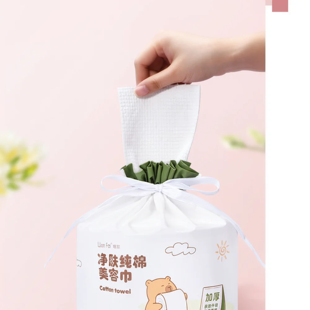 Disposable Cotton Face Towel Soft Facial Cleansing Wipe Makeup Remover Skin Care Cleaning Tissue Absorbent Washcloth Pads