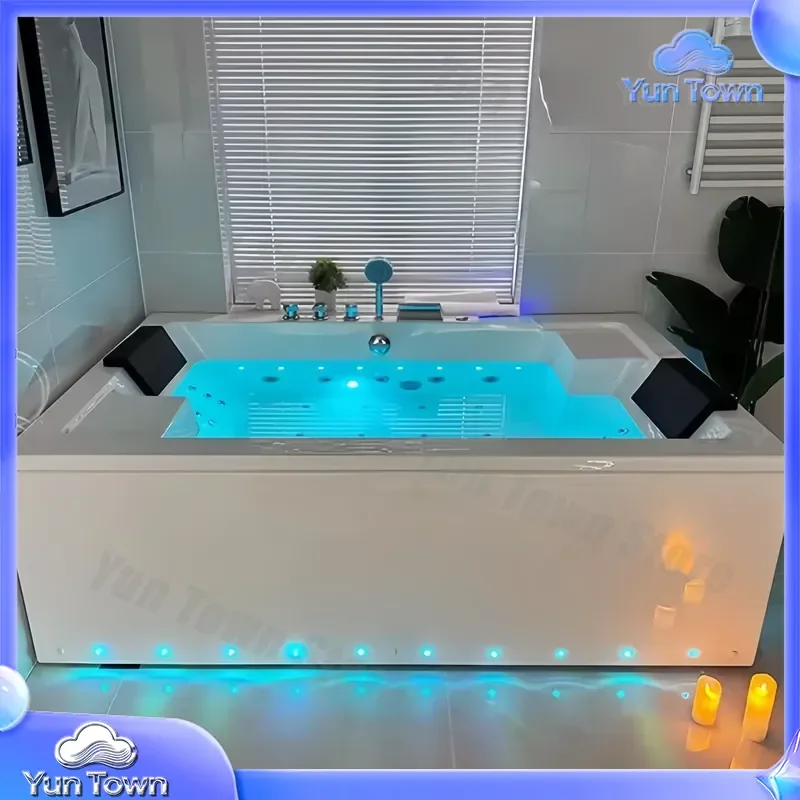 for 2 Person Big Jet-Activated Acrylic Spa Massage Bathtub Adult Luxury Whirlpool Jetting System Bathtubs Whirlpools Bathroom