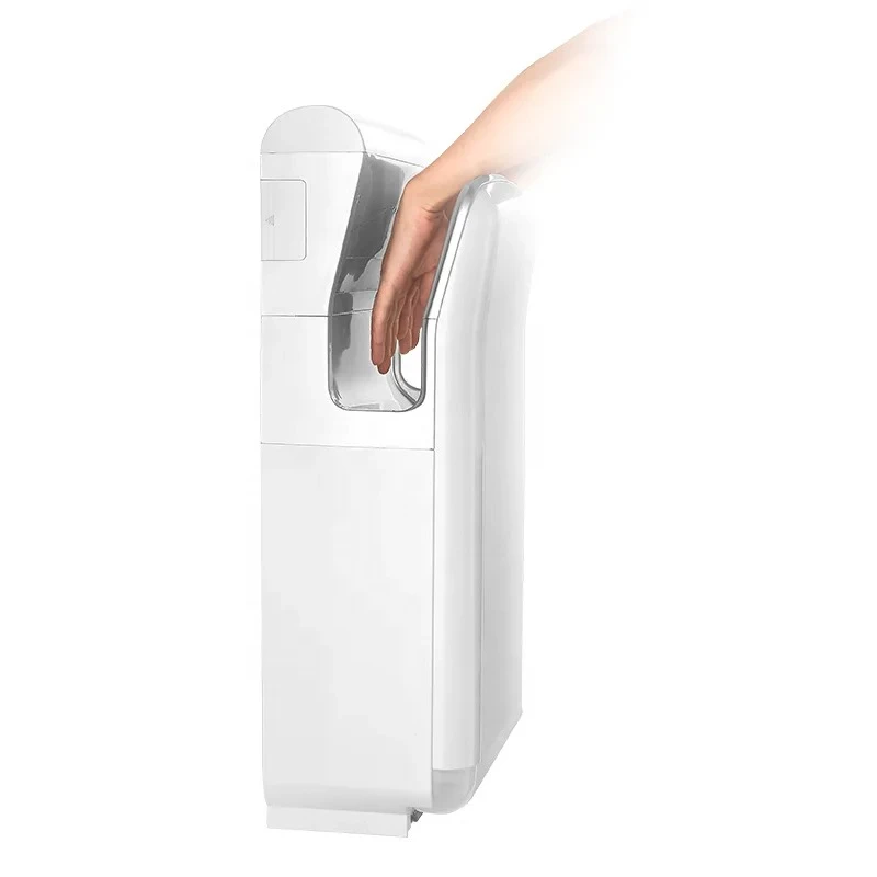 

Commercial Toilet Bathroom Wall Mounted Automatic Hand Dryers Plastic Dual Brush Motor Handdryer Electric Jet air Hand Dryer
