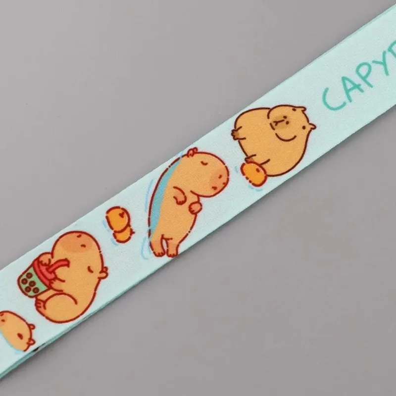 Cute Capybara Lanyard for Keys Neck Strap ID Card Badge Holder Cell Phone Strap Key Chain Key Holder Key Rings Accessories Gifts