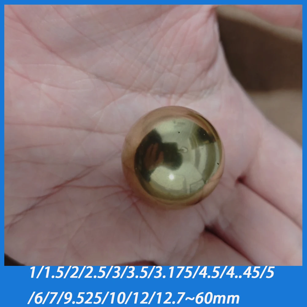 H62 Solid Copper Balls Pure Brass Precision Copper Beads 1/1.5/2/2.5/3/3.5/3.175/4.5/4..45/5/6/7/9.525/10/12/12.7~60mm