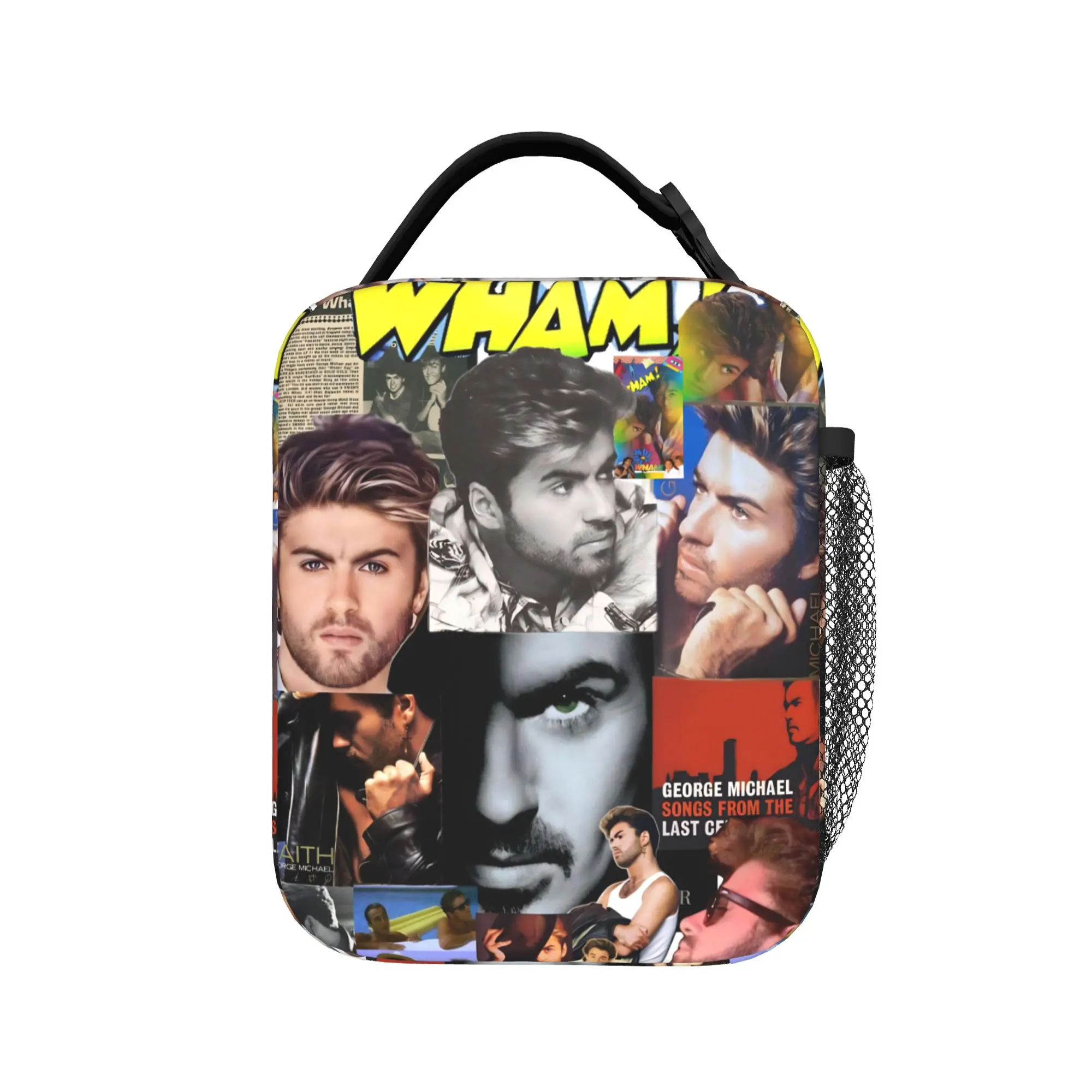 George Michael British Singer Lunch Bag For Child Lunch Box Casual Outdoor Picnic Cooler Bag Convenient Thermal Tote Handbags