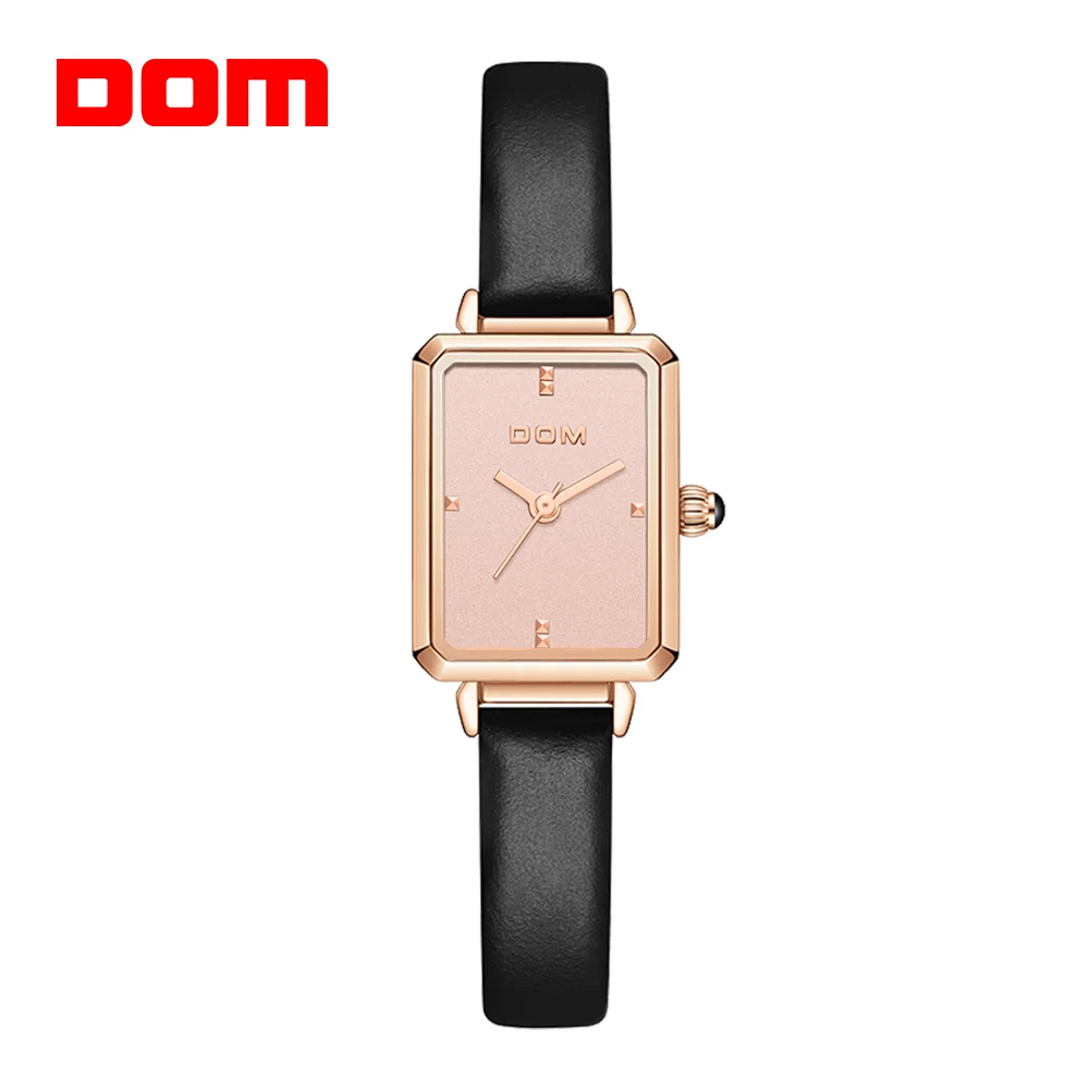 DOM Ladies Watch Luxury Trend Casual Fashion  Waterproof Swimming Leather Women's Watch G-1337