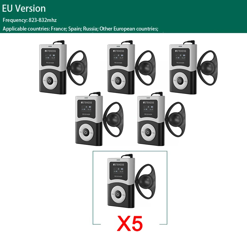 Retekess T130U Accessoires Draadloos Radiogids Systeem Draadloze Audio Zender, Ontvanger, Microfoon Voor Toerisme, Conferenties