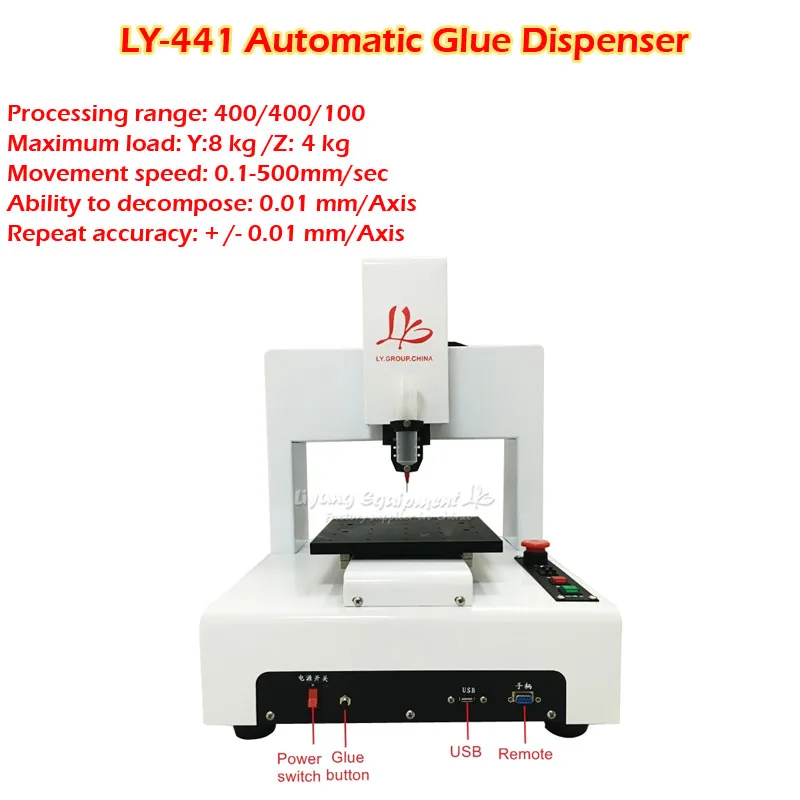 LY-441 Automatic Glue Dispenser 3 Axis Compatible for Mobile Frame Glue Dispensing Works 110V/220V