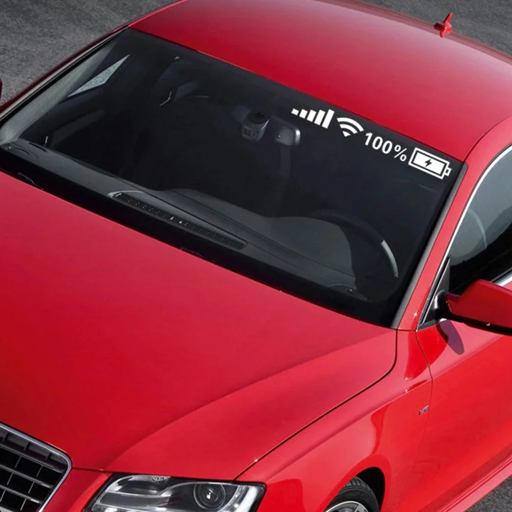 

1Pc Stylish Signal WiFi Battery Car Sticker Holographic Laser Waterproof Vinyl Rear Window Decal Auto Accessories