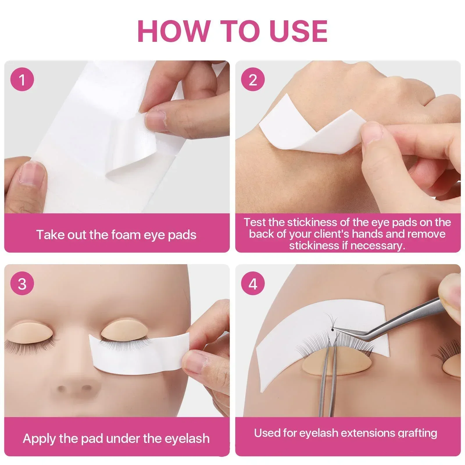 110Pcs/roll  Stickers Micro Foam Eyepad Painless Patch Easy Remove Tape Makeup Lash PE Foam Eye Under Eyelash Pad