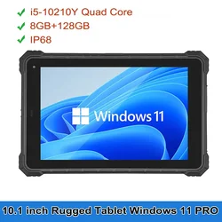 Windows Industrial Tablet 10-inch i5-10210Y 1920*1200 IPS 8GB+128GB Barcode Scanner IP68 Waterproof Rugged Tablet PC