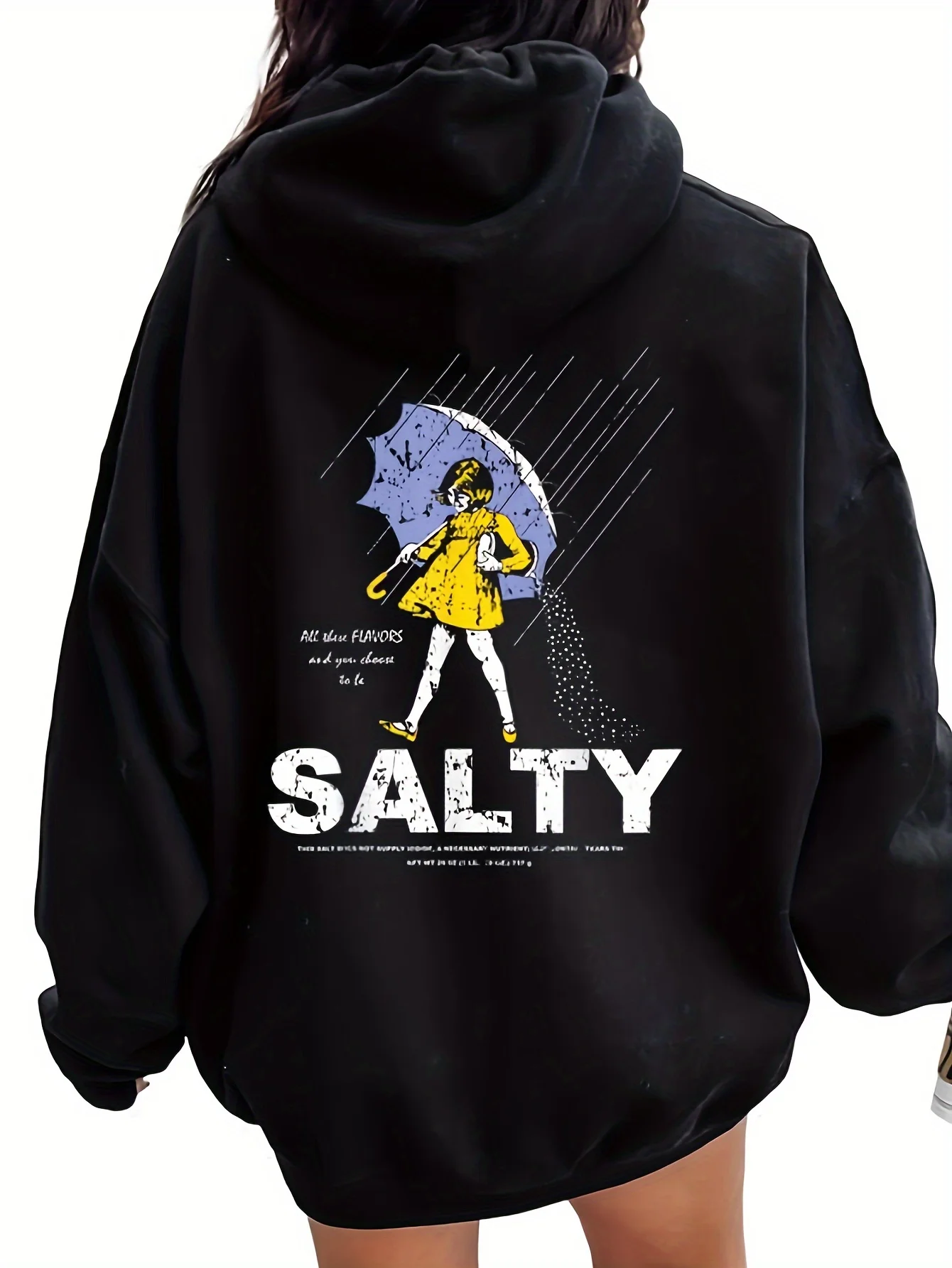 

Umbrella Girl Graphic Printing Autumn and Winter Pure Cotton Men's and Women's Hoodies Casual Outdoor Street Sports Training