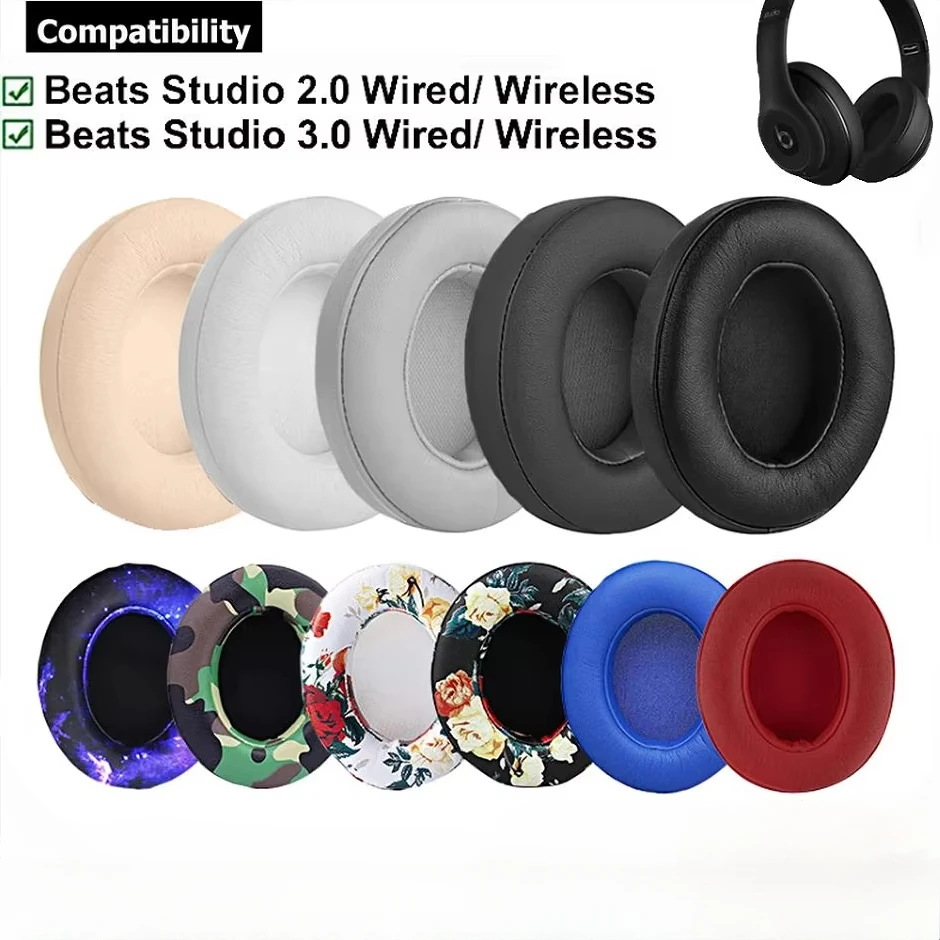 

Suitable For Beats Studio 2.0 Studio 3.0 Headphone Replacement Protein Leather Memory Foam Ear Pads Headset Accessories