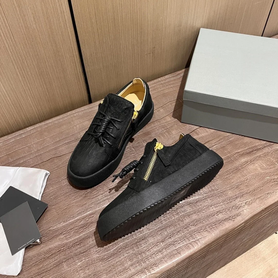 

New Fashion Casual Sneakers for Men Brand Designer Women Tennis shoes Luxury Real Leather GZ Loafers Sports shoes 35-48 G0417