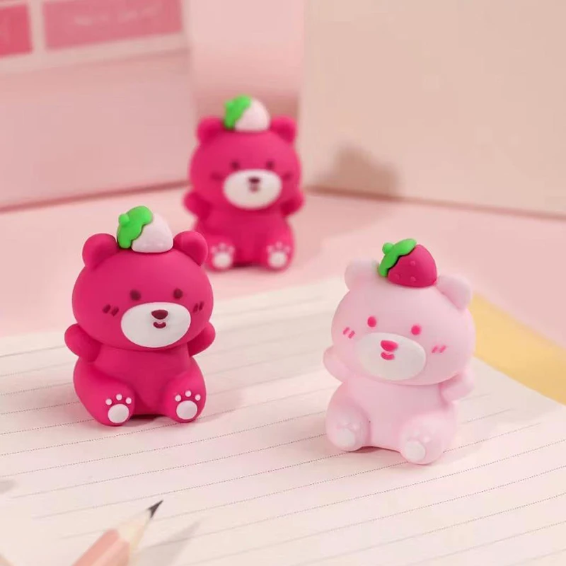 12-4pcs Disney Pencil Sharpener Kawaii Lotso Huggin Bear Pencils Cutting Machine Student Stationery School Supplies Wholesale