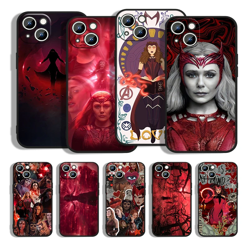 Marvel Wanda Django Maximoff Phone Case For Apple iPhone 14 13 12 11 XS XR X 8 7 6 6S 5 5S SE Pro Max Plus mini Black Cover