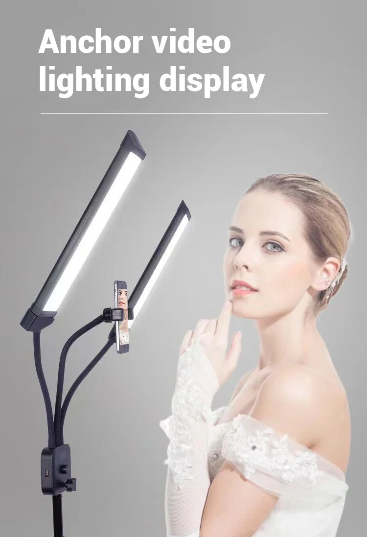 3000-6000k Double Arms Led Panel Fill Light for Spa Salon Eyebrow Eyelashes